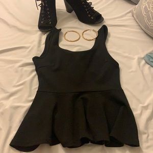 Black bow shirt